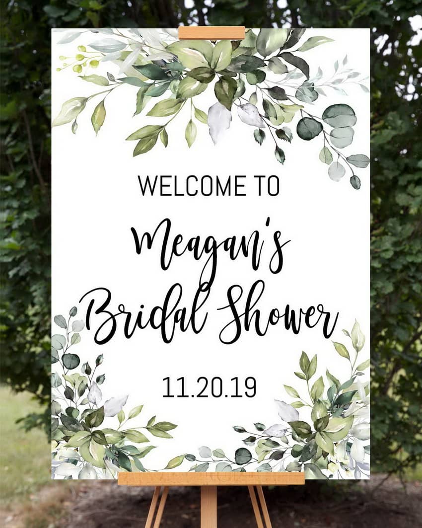 Greenery Welcome Sign - Announce It!