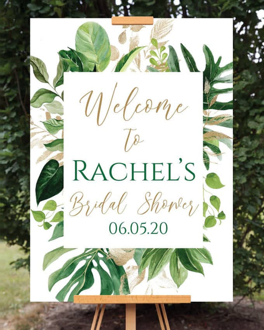 Tropical Bridal Shower Welcome Sign