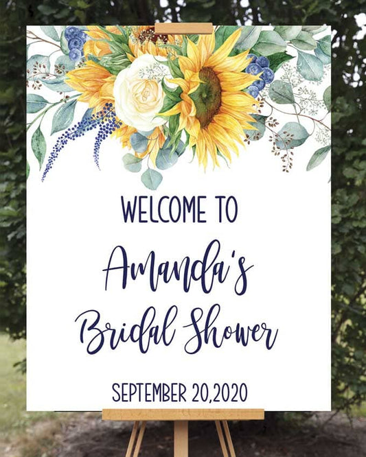 Sunflower Bridal Shower Welcome Sign