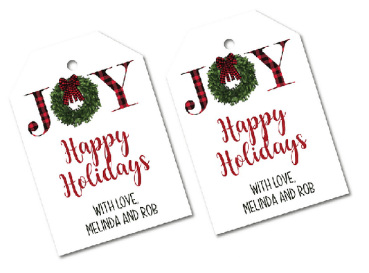 Joy Christmas Gift Tags