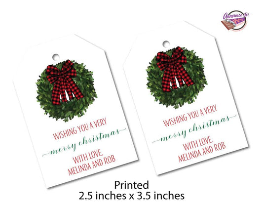 Wreath Christmas Gift Tags