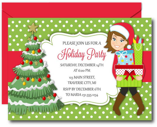 Shopper Christmas Invitations