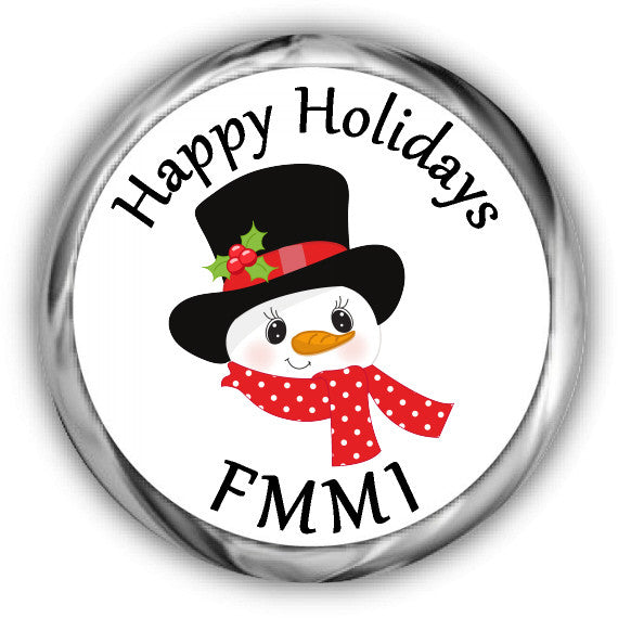 Frosty Snowman Christmas Kisses Stickers