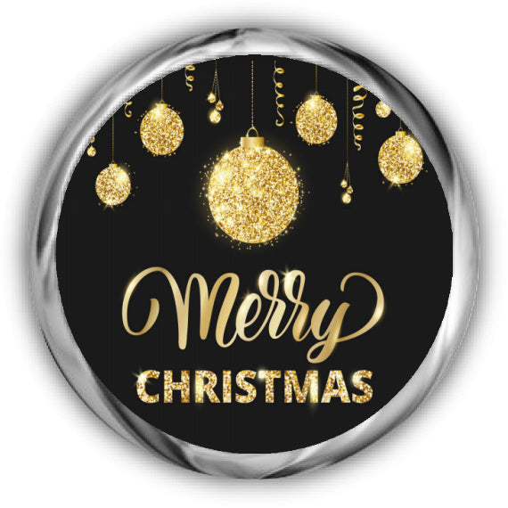 Gold Christmas Kisses Stickers