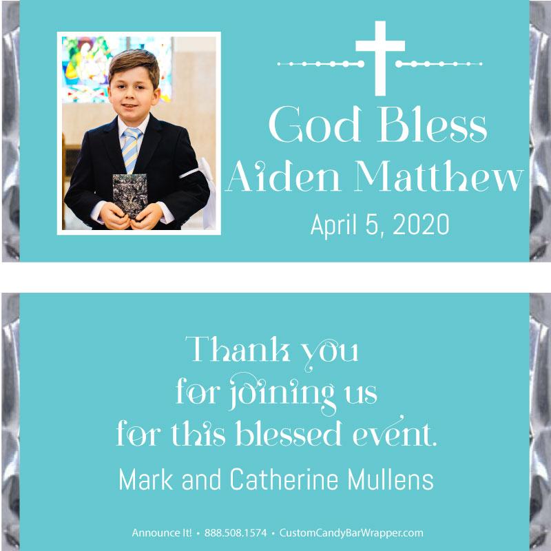 Picture First Communion Candy Bar Wrappers