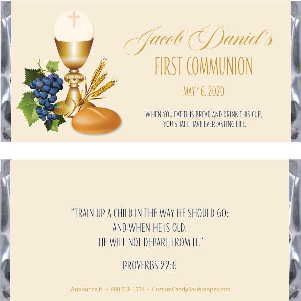 Sacrament First Communion Candy Bar Wrappers