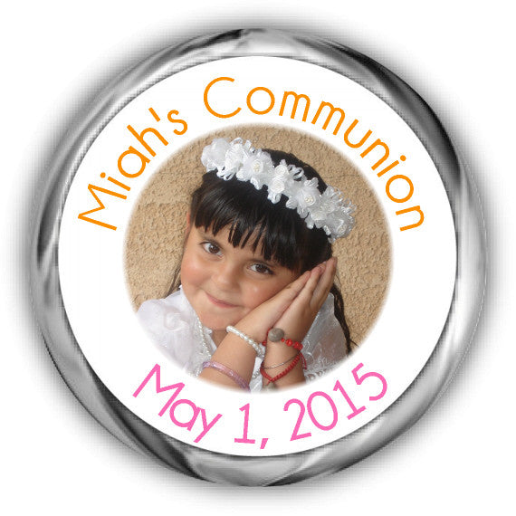 Photo First Communion Kisses Stickers