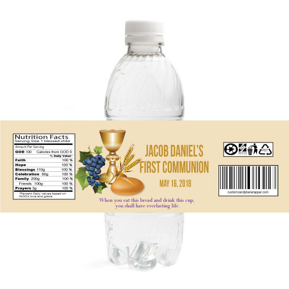 Sacrament Communion Bottle Label