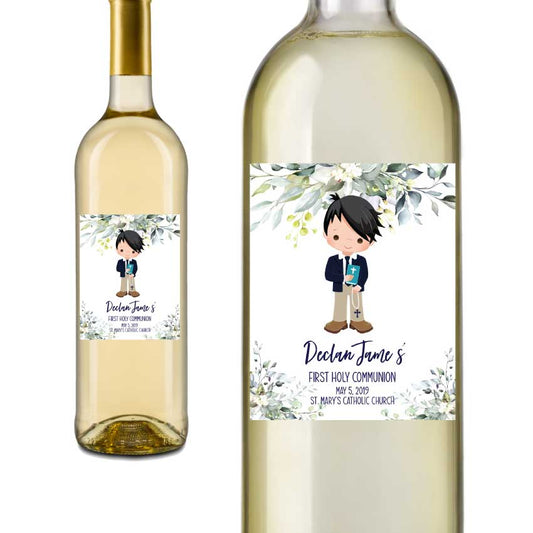 Boy Communion Wine Labels