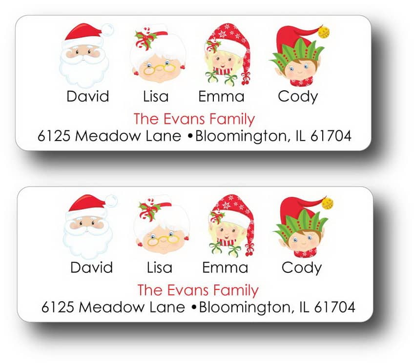 Family Return Address Labels