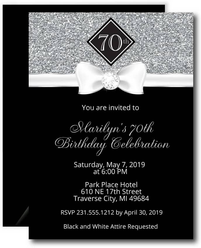 Formal Adult Birthday Invitations
