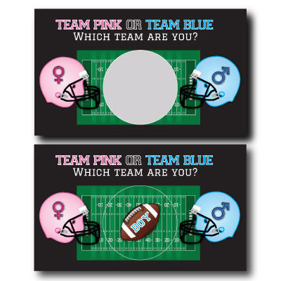 Football Gender Reveal Scratch off Cards