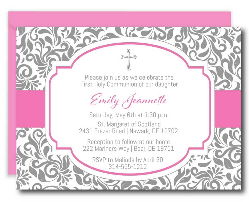 Girl First Holy Communion Invitations