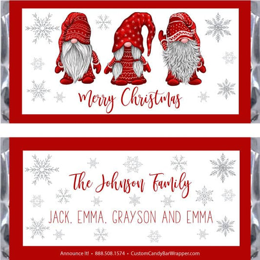 Gnomes Christmas Candy Bar Wrappers