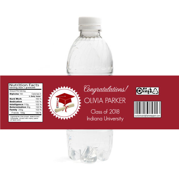 Class of Graduation Bottle Label