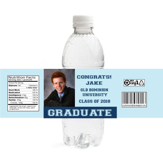 Graduate Graduation Bottle Labels