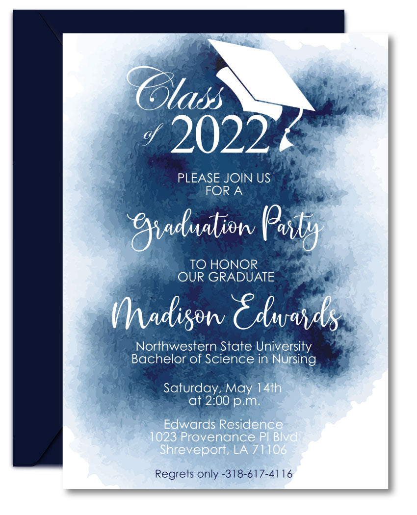 Watercolor Graduation Announcements