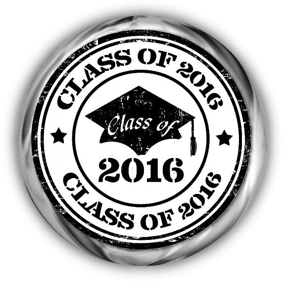 Grunge Graduation Kisses Stickers