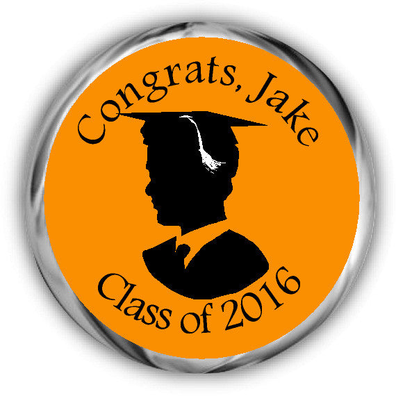 Silhouette Male Graduation Kisses Stickers