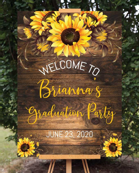 Sunflower Graduation Welcome Sign