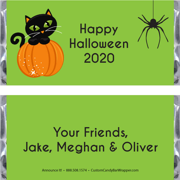 Cat Halloween Candy Bar Wrappers