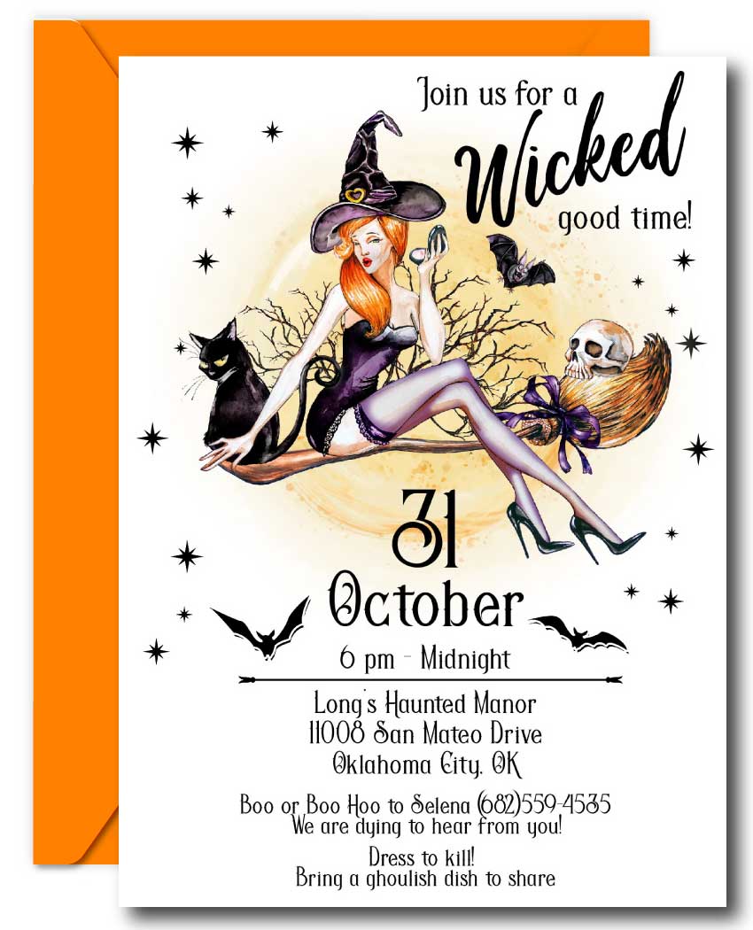 Wicked Halloween Invitations