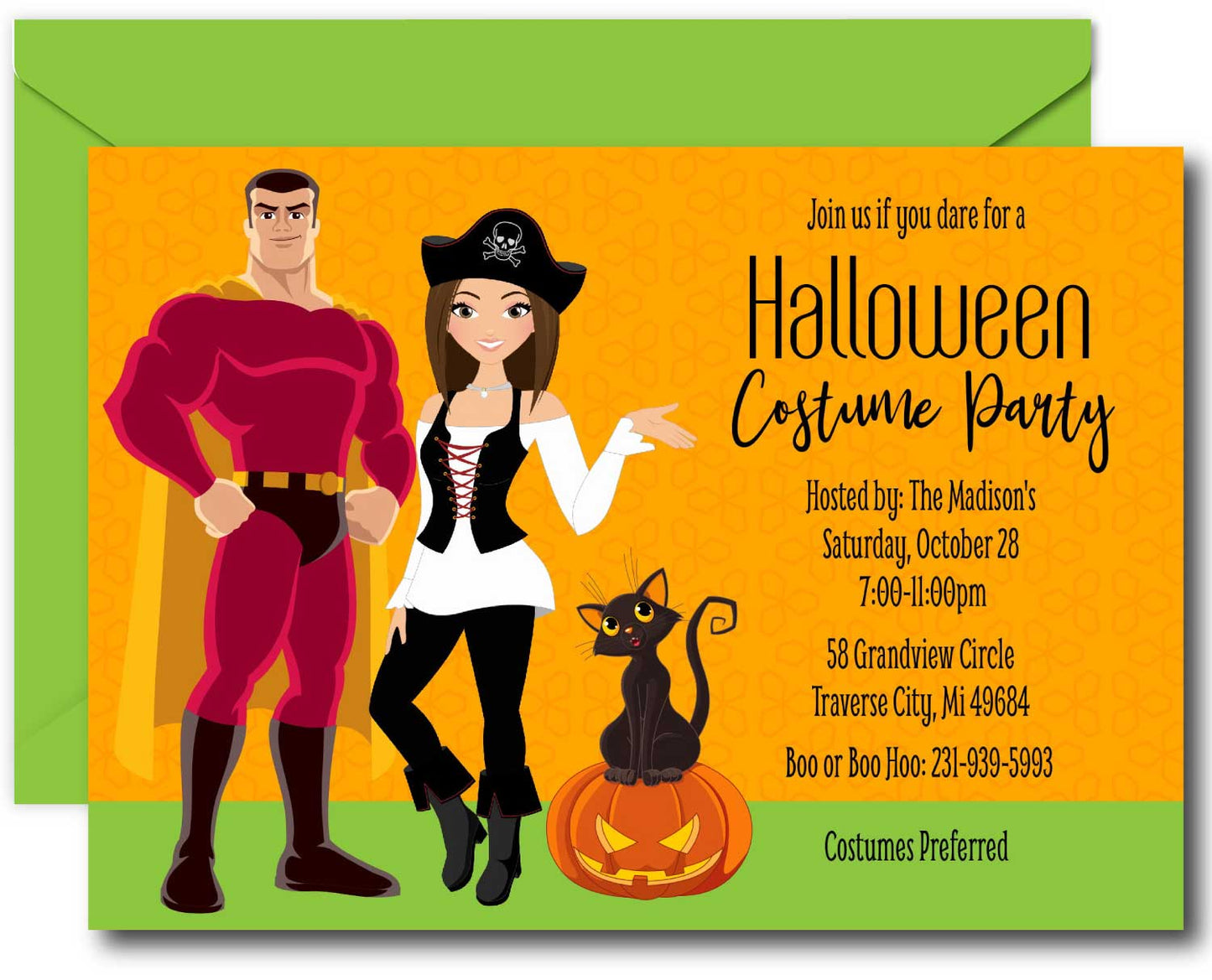 Couples Halloween Party Invitations