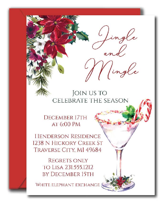 Jingle and Mingle Christmas Invitations
