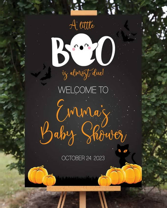 Little Boo Baby Shower Welcome Sign, Gender Neutral