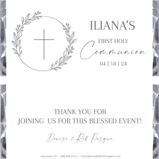 Minimal Communion Candy Bar Wrappers