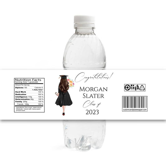 Modern Graduation Water Bottle Labels