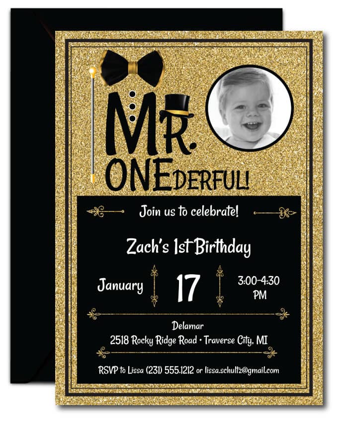 Mr. Onderful Birthday Invitation