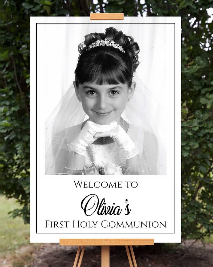 Photo First Communion Welcome Sign
