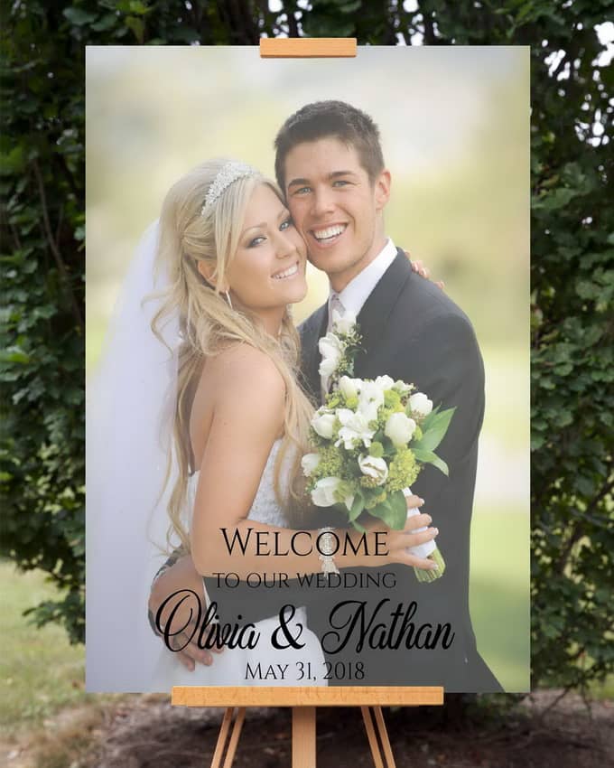 Photo Wedding Welcome Sign