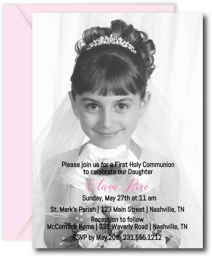 Picture 1st Communion Invitations