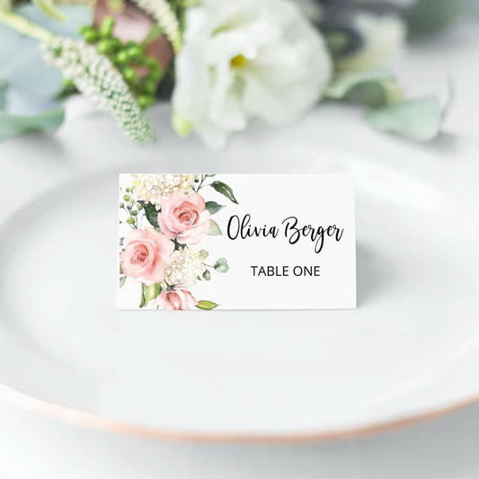 Blush Place Cards Printable