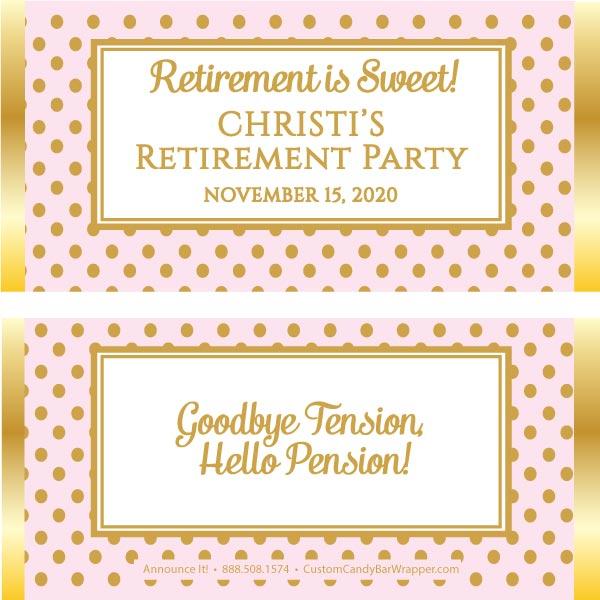 Stylish Retirement Candy Bar Wrappers