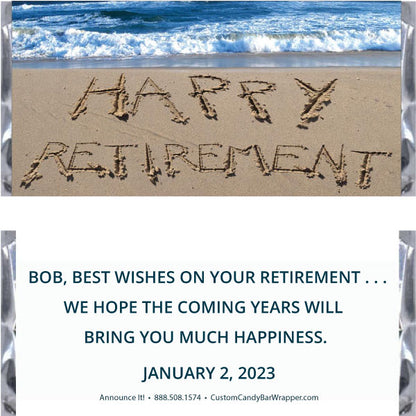 Beach Retirement Candy Bar Wrappers