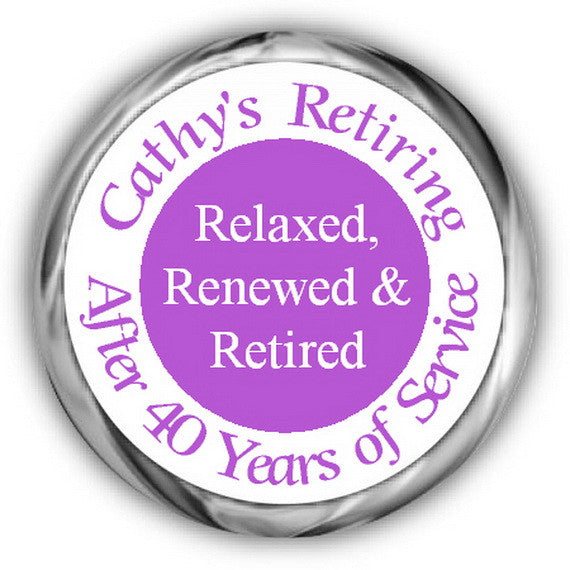 Three R's Retirement Kisses Stickers