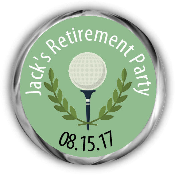 Golf Retirement Kisses Stickers