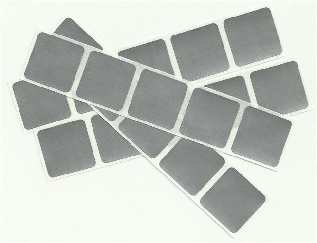 Silver 1 inch Square Scratch Off Stickers