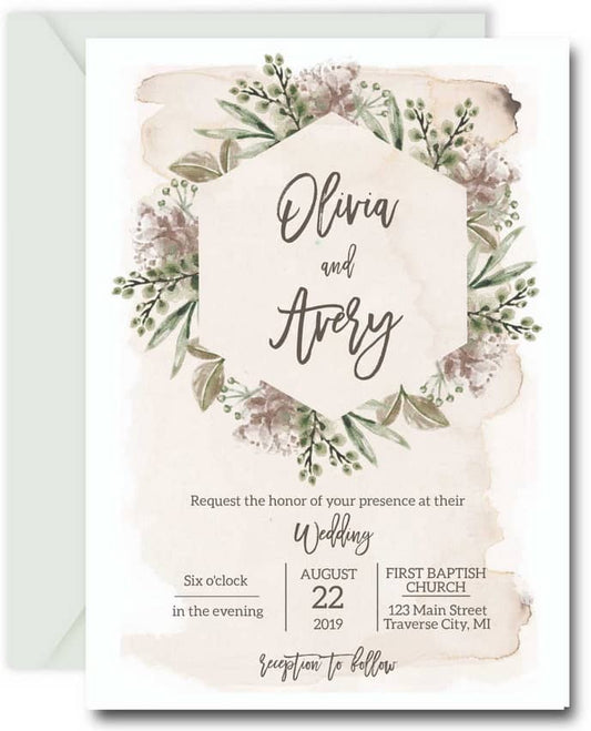 Shabby Chic Wedding Invitations