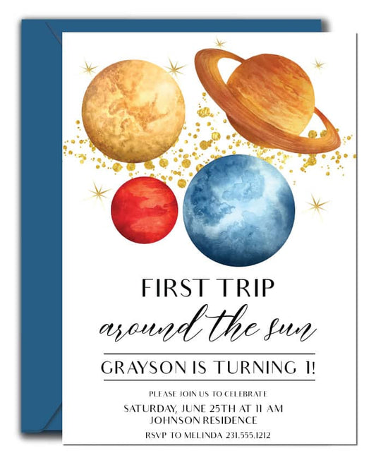 Space Birthday Invitation
