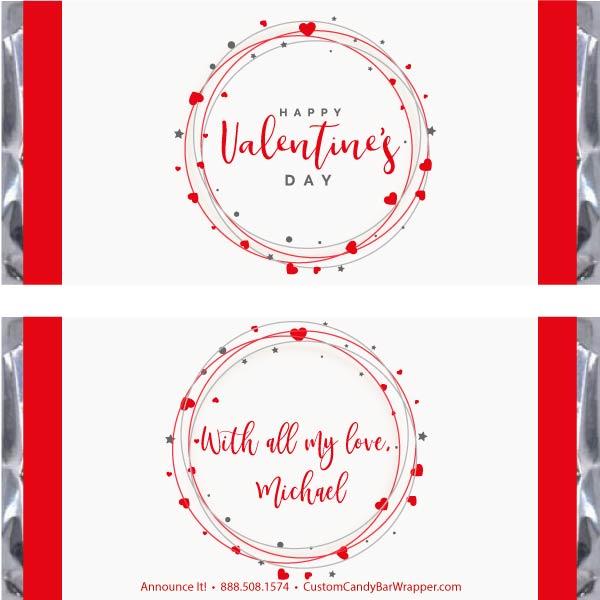 Modern Valentine's Day Candy Bar Wrappers