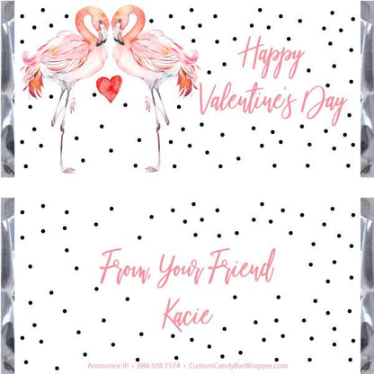 Flamingo Valentine's Day Candy Wrappers