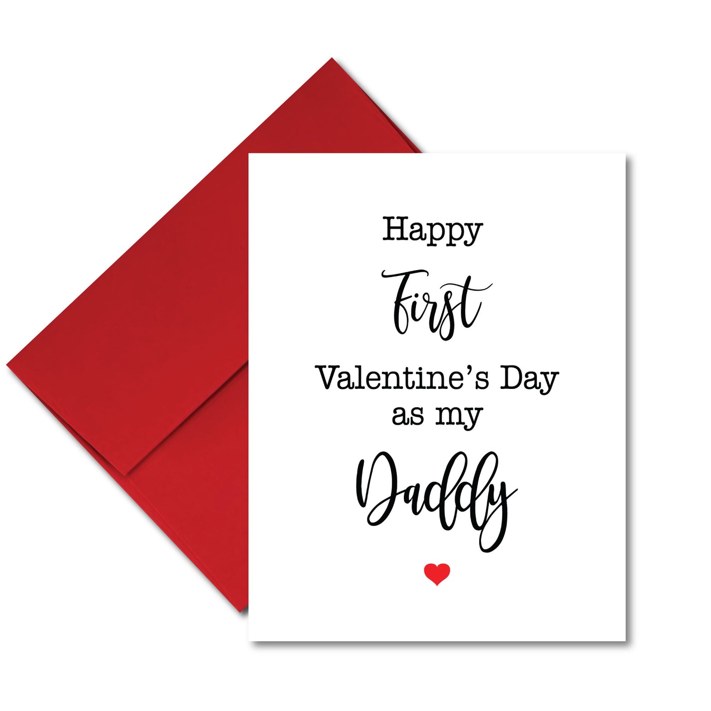 Daddy First Valentine's Day Card Announce It!