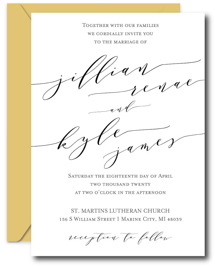 Calligraphy Wedding Invitations