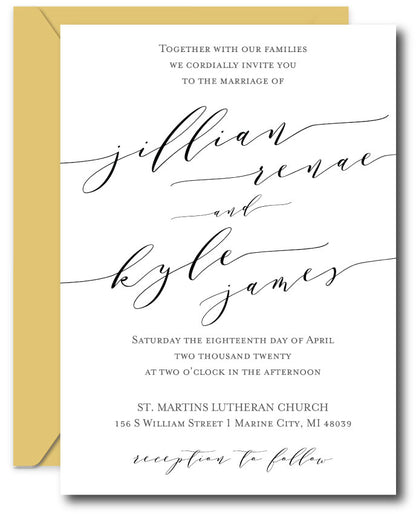 Calligraphy Wedding Invitations