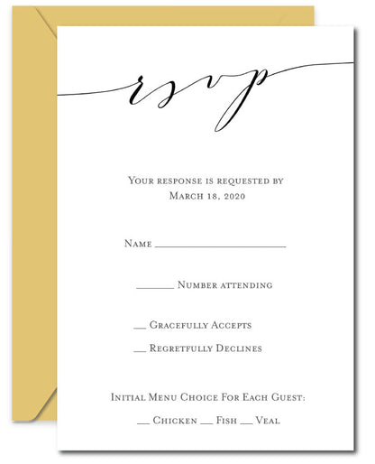 Calligraphy Wedding RSVP