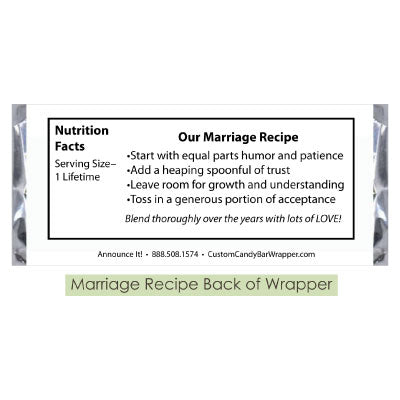 Marriage Recipe Back